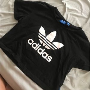 Adidas Black Crop Top